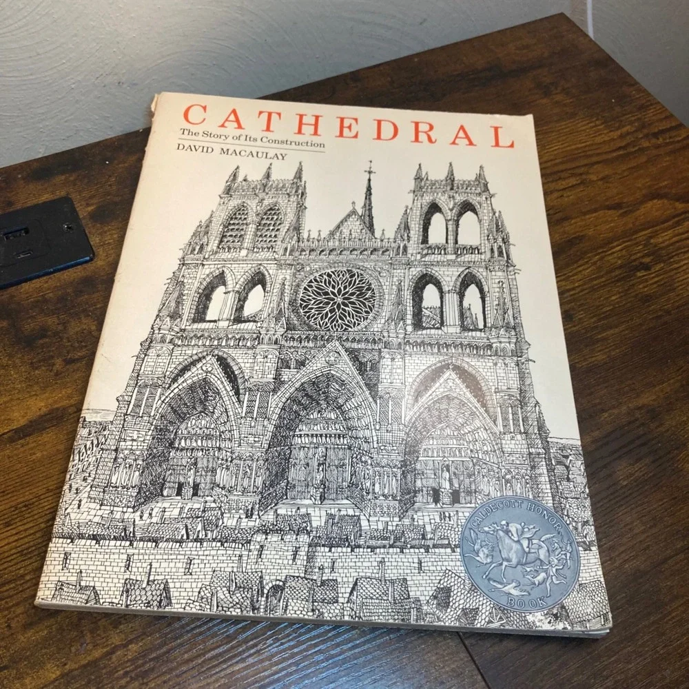 Gothic Cathedral 13th Century France Construction Pen Ink Drawings MacAuley